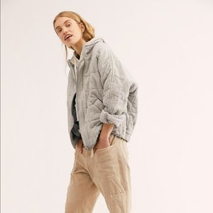Free People Quilted Dolman Jacket